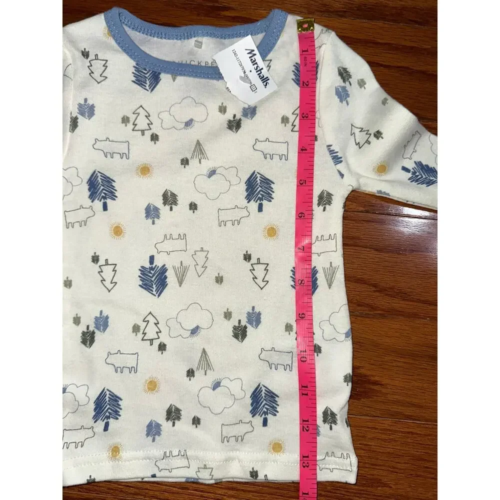 NWT Chickpea Pajamas Baby Boys Woodland Forest Striped Cotton Pajama Set 18M